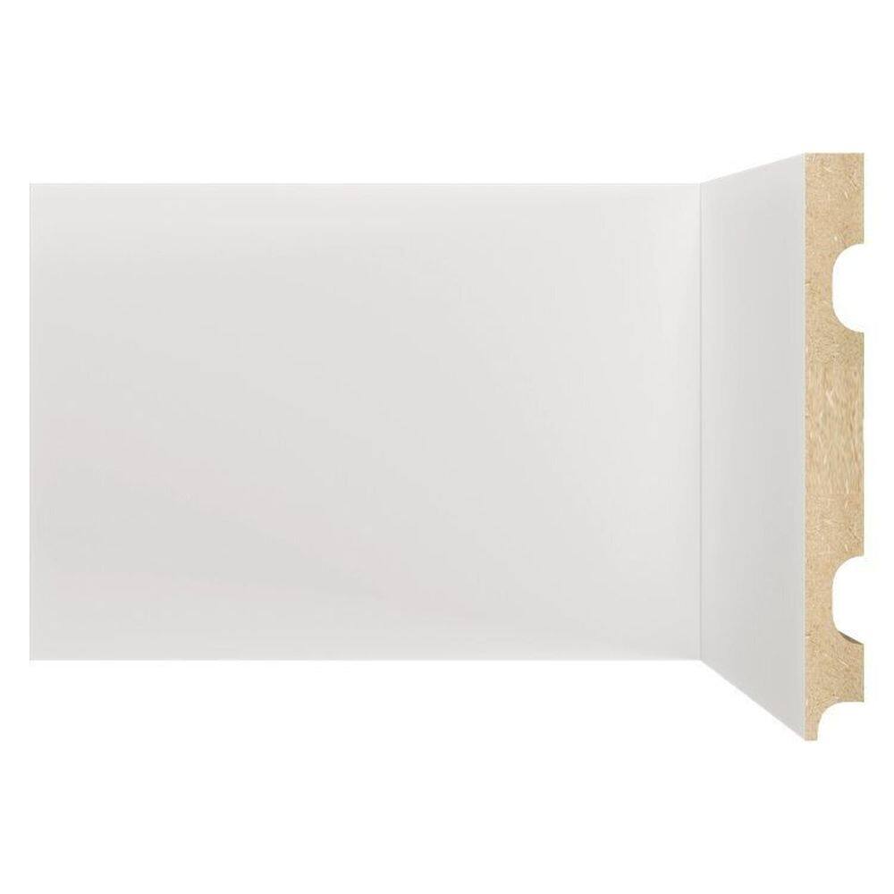 Kit Rodapé de MDF 20 Barras Lisas de 15cm x 2,40m Rende 48 Metros Moldufama Branco