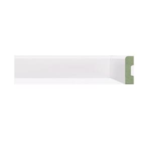 Kit Rodapé de MDF 30 Barras Lisas de 5cm x 2,40m Rende 72 Metros Moldufama Branco