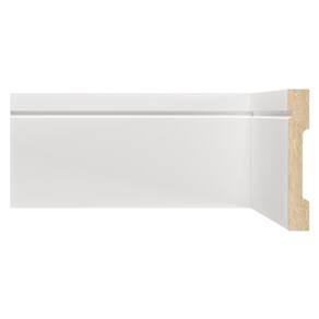 Kit Rodapé de MDF 20 Barras Frisadas de 10cm x 2,40m Rende 48 Metros Moldufama Branco