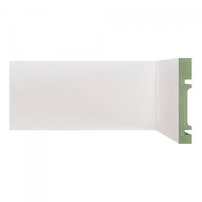 Kit Rodapé de MDF 5 Barras Lisas de 10cm x 2,40m Rende 12 Metros Moldufama Branco