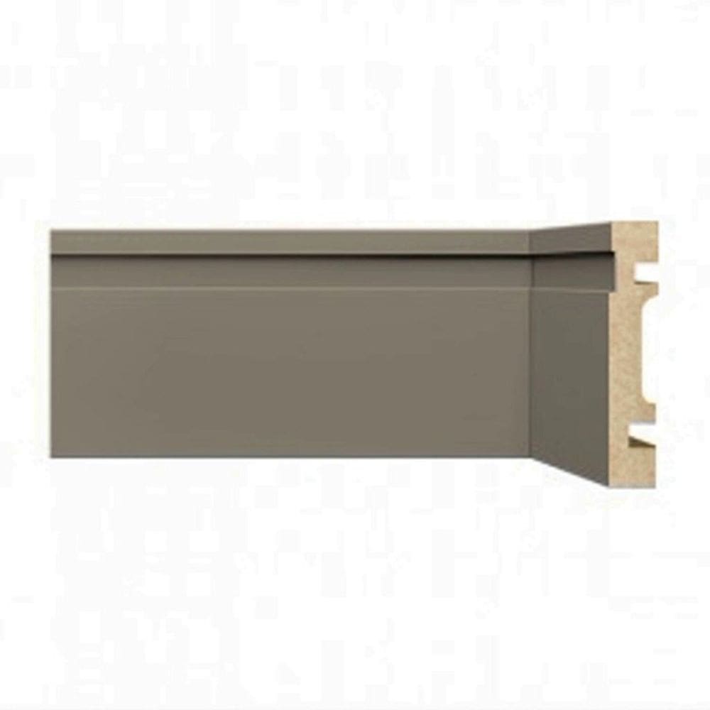Kit Rodapé de MDF 30 Barras Frisadas de 7cm x 2,40 Rende 72 Metros Moldufama Cinza Titanium