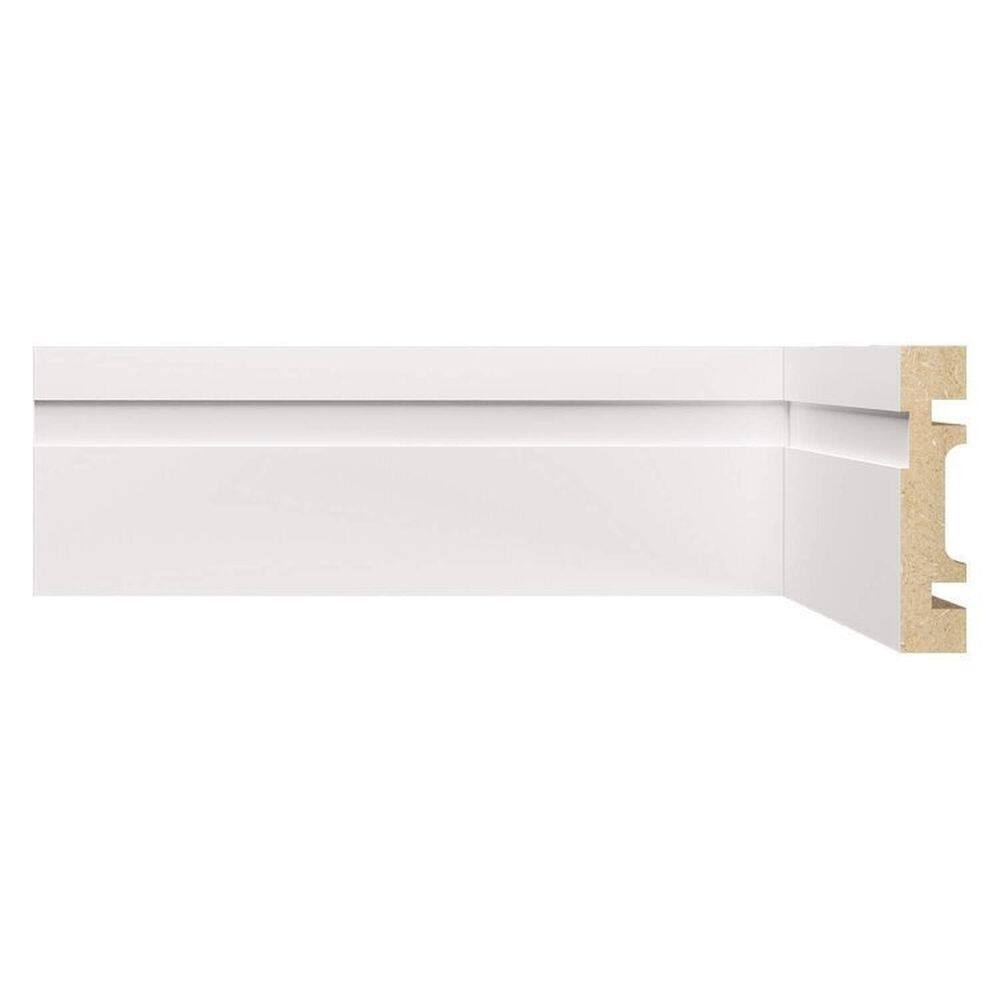 Kit Rodapé de MDF 40 Barras Frisadas de 7cm x 2,40m Rende 96 Metros Moldufama Branco