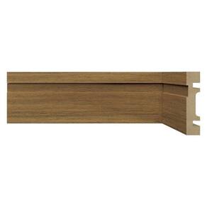 Kit Rodapé de MDF 5 Barras Frisadas de 7cm x 2,40m Rende 12 Metros Moldufama Cedro