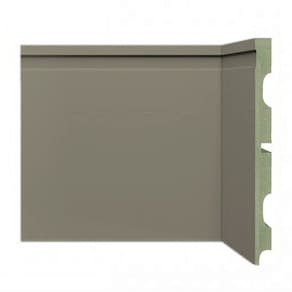Kit Rodapé de MDF 5 Barras Frisadas 20cm x 2,40m Rende 12 Metros Moldufama Cinza Titanium