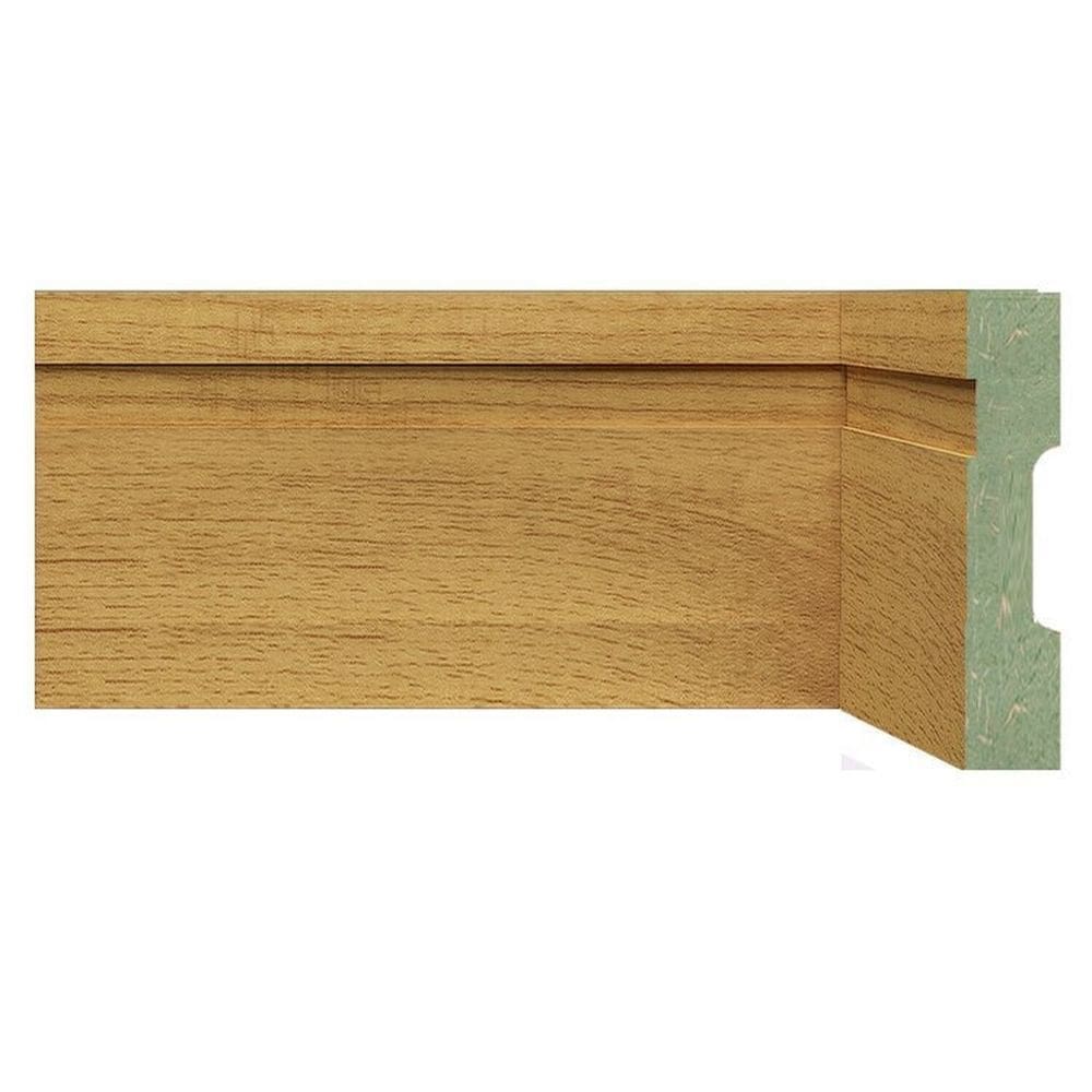 Kit Rodapé de MDF 3 Barras Frisadas de 10cm x 2,40m Rende 7,2 Metros Moldufama Carvalho Prime