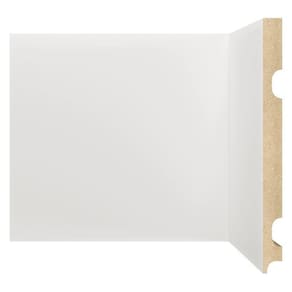 Kit Rodapé de MDF 40 Barras Lisas de 20cm x 2,40m Rende 96 Metros Moldufama Branco