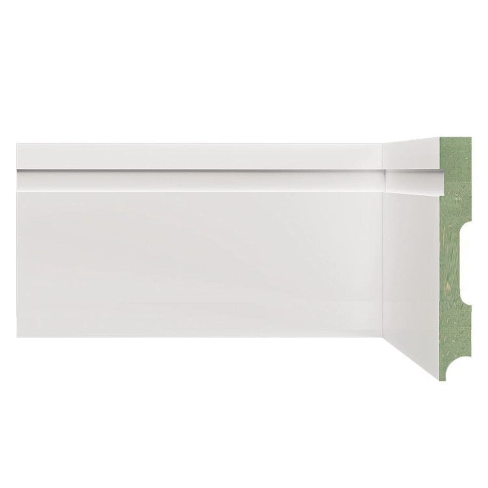 Kit Rodapé de MDF 15 Barras Frisadas de 12cm x 2,40m Rende 36 Metros Moldufama Branco