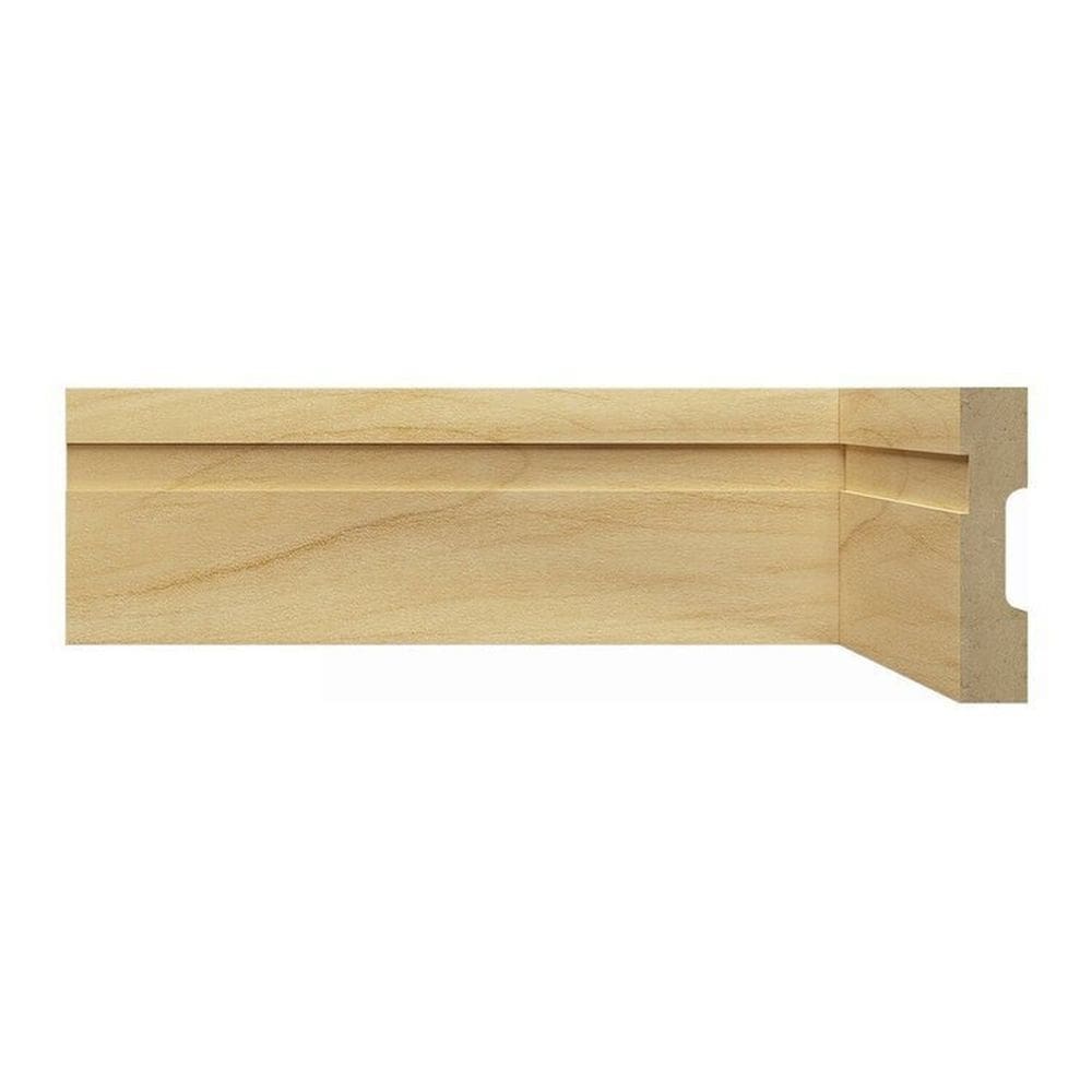 Kit Rodapé de MDF 10 Barras Frisadas de 7cm x 2,40m Rende 24 Metros Moldufama Castanho