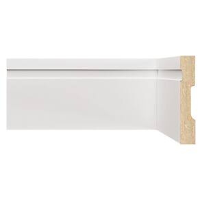 Kit Rodapé de MDF 3 Barras Frisadas de 10cm x 2,40m Rende 7,2 Metros Moldufama Branco