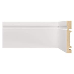 Kit Rodapé de MDF 10 Barras Frisadas de 10cm x 2,40m Rende 24 Metros Moldufama Branco