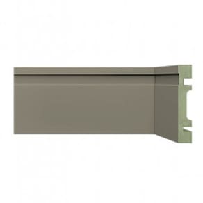 Kit Rodapé de MDF 10 Barras Frisadas de 7cm x 2,40m Rende 24 Metros Moldufama Cinza Titanium
