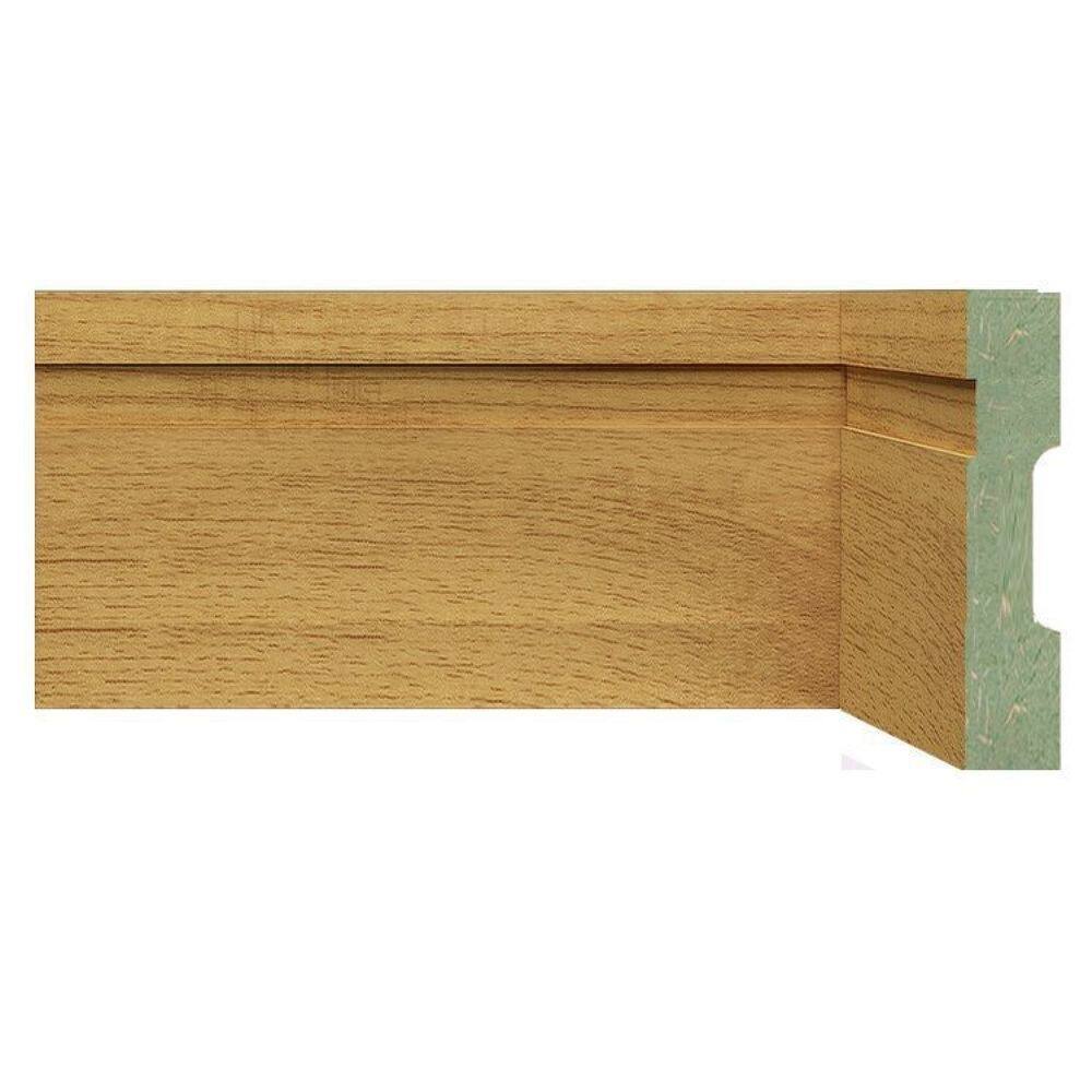 Kit Rodapé de MDF 40 Barras Frisadas de 10cm x 2,40m Rende 96 Metros Moldufama Carvalho Prime