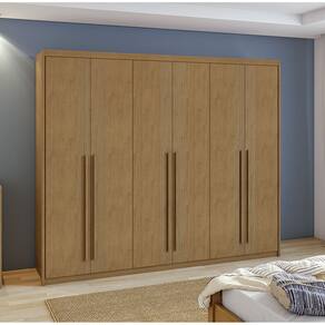 Guarda Roupa Azael 6 Portas - Amendoa Clean