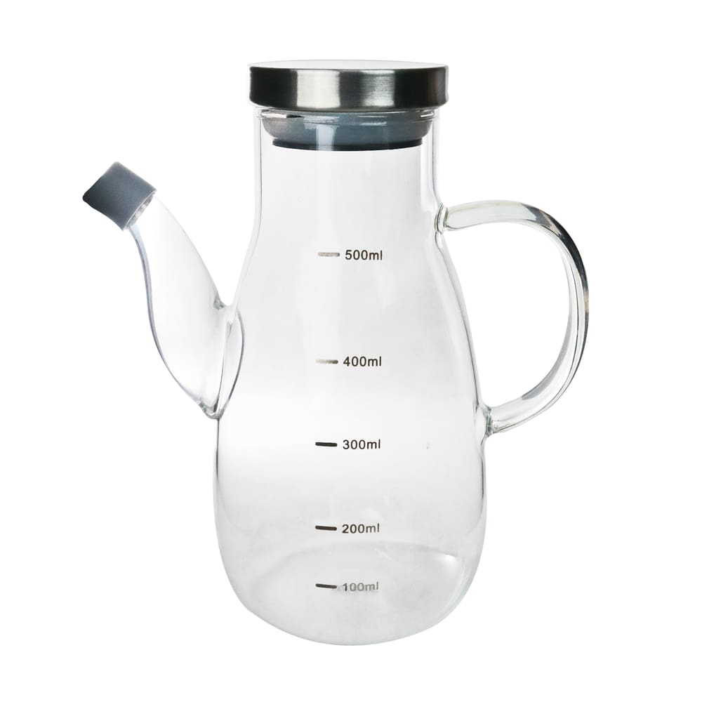 Galheteiro De Vidro Com Tampa De Metal Bold 500Ml