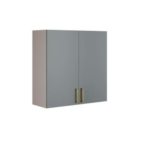 Armário Aéreo 2 Portas 80cm 100% Mdf Essence - Itatiaia Fendi-gris