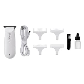 Máquina De Acabamento Mini Bivolt Branca Proart Design Compacto, Motor Potente E Lâmina T-blade