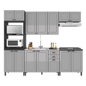 Cozinha Modulada Firenze 5 Peças Com Torre Quente 2 Fornos Chumbo-titânio - Indékes Chumbo-titânio