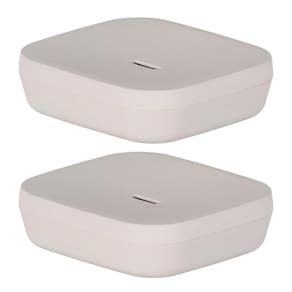 2x Saboneteira de Pia Bancada Lavabo Banheiro Ou Aura Bege