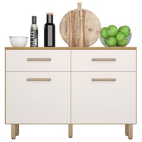 Balcão de Cozinha 120cm Nicole Freijó UV/Off Acetinado Z44 - Mpozenato