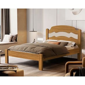 Cama Iris 1.4 Casal Nature/Off White – VJ Móveis