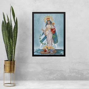 Quadro Católico Nossa Senhora Dos Navegantes 33X24Cm