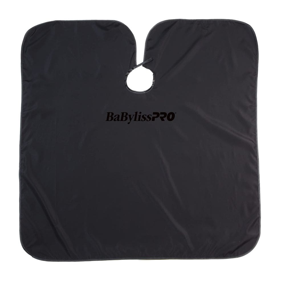 Capa de barbeiro BaBylissPro preta 100% poliéster repelente de água