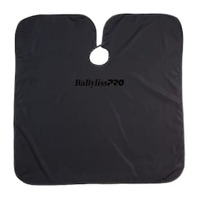 Capa de barbeiro BaBylissPro preta 100% poliéster repelente de água