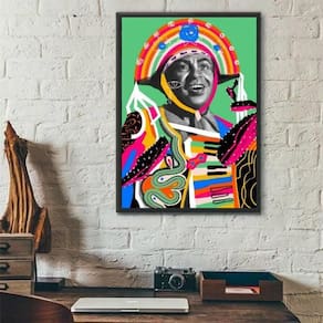 Quadro Decorativo Nordestino Sanfoneiro 45X34Cm
