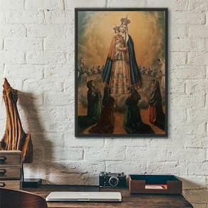 Quadro Vintage Nossa Senhora Do Bom Parto 33X24Cm