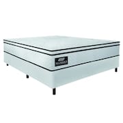Cama Box Casal Queen Gazin Colchão Molas Ensacadas 158x198x62cm Maximus Branco