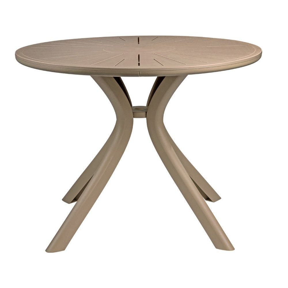 Mesa para Jardim Redonda 74,5cm X 100cm Salinas  Cinza