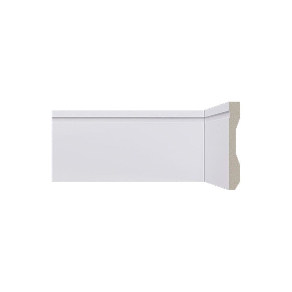 Rodapé de Poliestireno 10cm x 13mm x 2,40m Frisado LEV102 Santa Luzia - caixa com 12 m - Branco