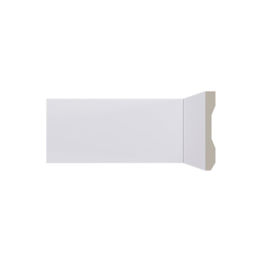 Rodapé de Poliestireno 10cm x 13mm x 2,40m Liso LEV101 Santa Luzia - caixa com 12 Barras - Branco