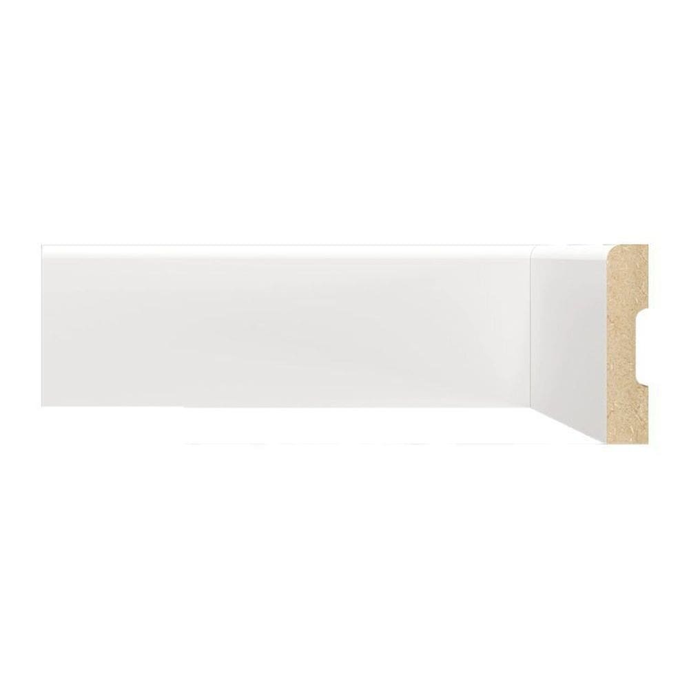 Kit Rodapé de MDF 20 Barras Lisas de 7cm x 2,40m Rende 48 Metros Moldufama Branco
