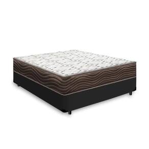 Cama Base Box Casal Preto Colchão ISO 150 D45 - Ortobom