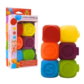 Cubo Didático Tchuco Baby 6 Peças Vinil 0281 - Samba Toys