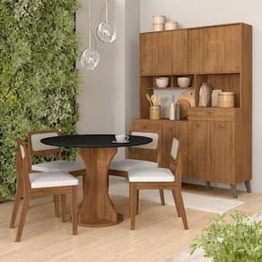 Conjunto Cozinha Tiana E Mesa Linares Frej/pto/corino Branco - M.a