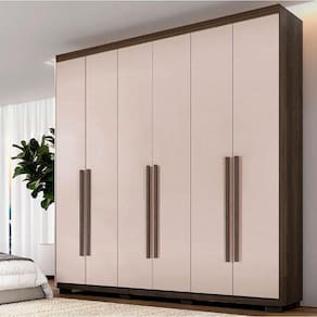Guarda Roupa Moscou 6 Portas Imbuia/off - Benetil