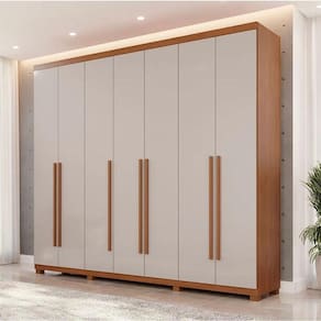 Guarda Roupa Istambul 7 Portas mdf Cinamomo/off Benetil