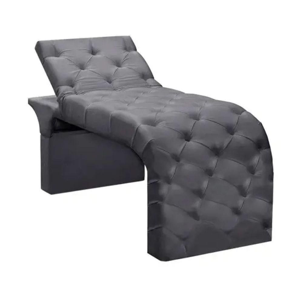 Maca Estofada Estética Cílios Regulável Spa Suede Larissa Cor:cinza