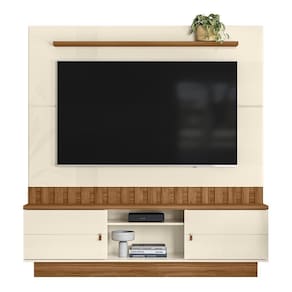 Estante Home Florianópolis 175cm Off White-amêndoa Para Até 70? - Mobler Off White-amêndoa