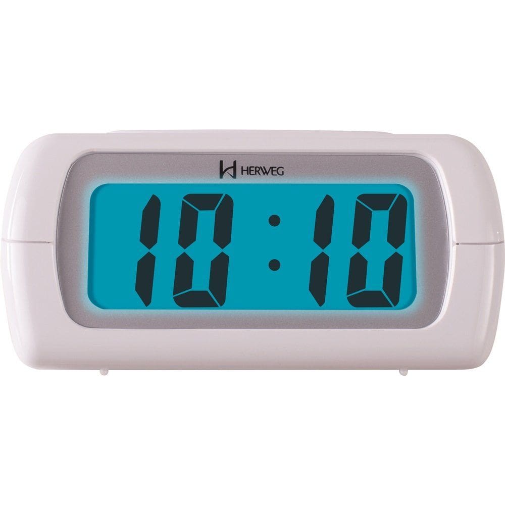 Despertador Digital Branco Herweg 2981