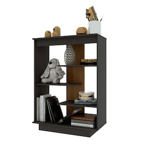 Aparador 6210 72cm 3 Prateleiras Flex Cinza/Freijó - Indekes