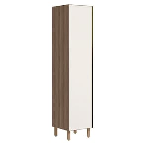 Paneleiro 1 Porta 221x50cm Mdf Kali 12229 Carvalho Toq Off White Cetim Nicioli Carvalho Toq Off White Cetim