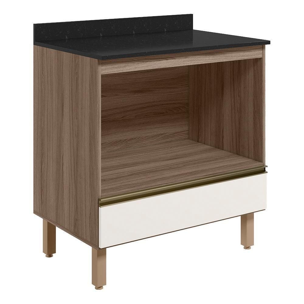Balcao Nicho Forno 80cm Mdf Kali 16406 Carvalho Toq Off White Cetim Nicioli Carvalho Toq Off White Cetim