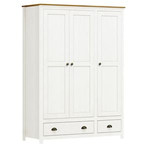 Guarda Roupa Solteiro Topázio 3 Portas E 2 Gavetas Branco-freijó - Finestra Móveis Branco-freijó