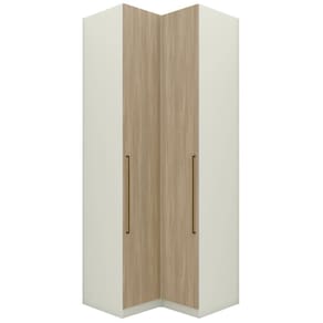Guarda Roupa Modulado 2 Pecas 241x80 Cm Seletto Areia Jequitiba Henn Areia Jequitiba