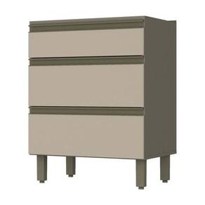 Balcão 3 Gavetas 60cm Connect Duna-cristal - Móveis Henn Duna-cristal