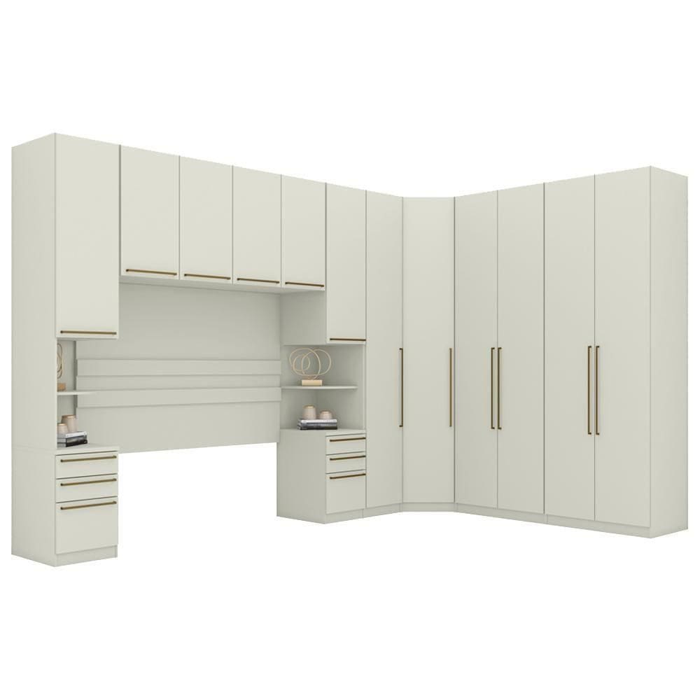 Quarto Casal Modulado Completo 7 Pecas Seletto Areia Henn Areia