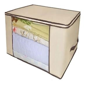 Caixa Organizadora ível Com Zíper Multiuso Compacta e Dobrável Ideal Para Guarda-roupas Closets e Armários Perfe